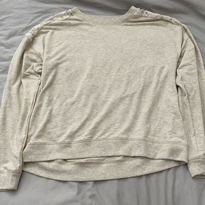 Aeropostale cream sweater with mesh flowery back